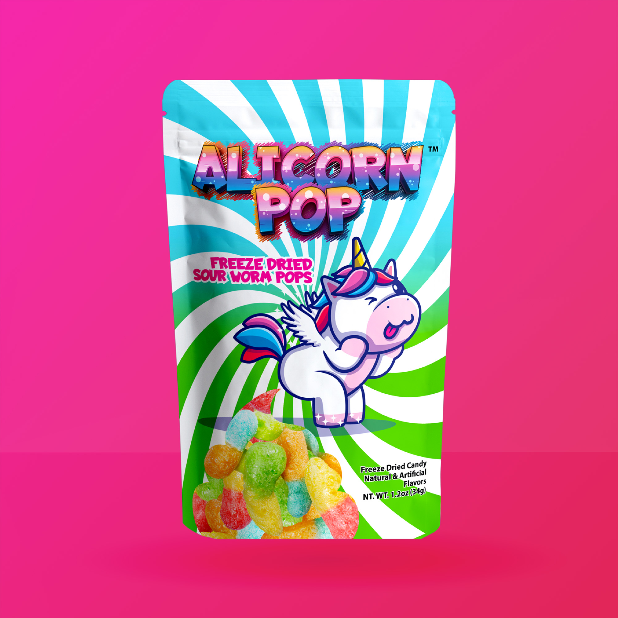 Sour Worm Pops Front